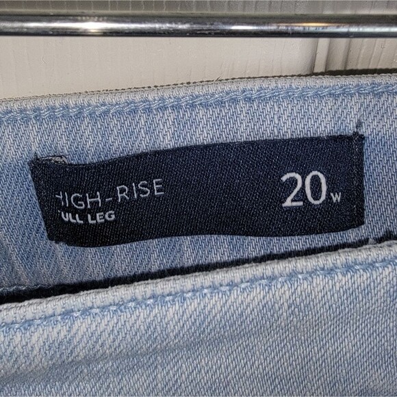J. Jill high-rise full leg light wash denim jeans size 20w - Picture 3 of 5